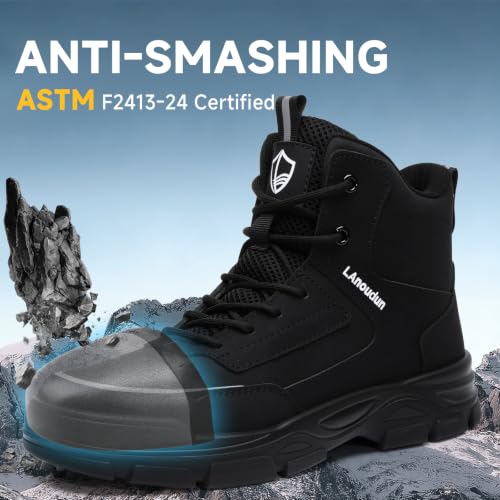 Image of Steel Toe Work Boots for Men Puncture Resistant Safety Boots