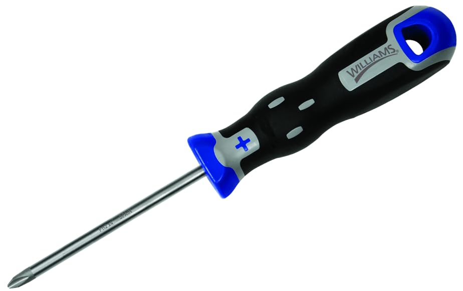 Williams JHWSPR-P-1-8 Supertorque Phillips Screwdrivers - #1 Tip, 8-Inch Blade Length, 12-3/4-Inch Overall Length, Three Component Comfort Grip Handle