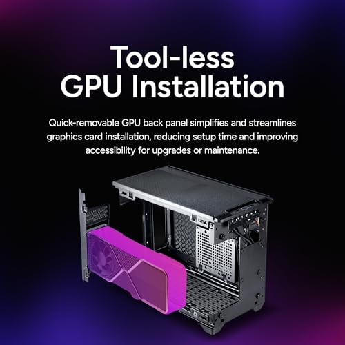 Image of Cooler Master NR200P V3 Mini-ITX PC Case - Top-Mount 280mm Radiator Support, Vertical GPU Mount with Mesh Side Panel & Removable Backplate, PCIe 5.0 Riser Cable Included, Fits 130mm SFX PSUs