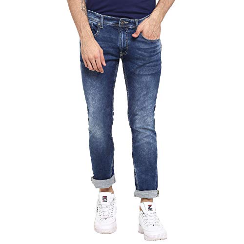 Image of Pepe Mens 5 Pocket Whiskered Effect Jeans
