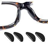 20 Pairs Eyeglasses Nose Pad, Soft Silicone Pads Glasses Adhesive Anti-Slip Nose Pads for Eyeglass Glasses Sunglasses (Black 1.5mm)
