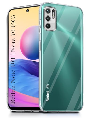 Image of Jkobi Back Case Cover for Xiaomi Mi Redmi Note 10T 5G | Note 10 5G (Shockproof Case Silicone Clear | Camera Protection | Flexible and Soft | Transparent)
