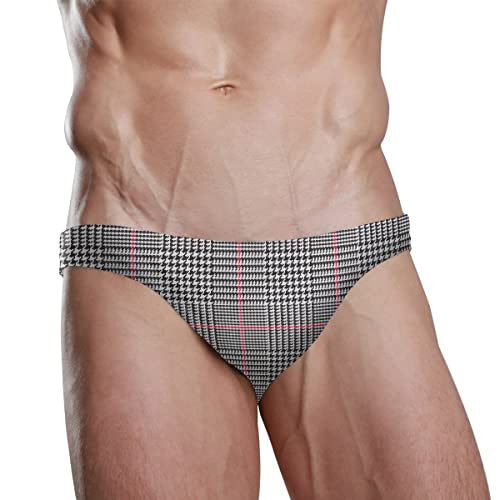 Chic Montage Houndstooth Swim Briefs For Men Swimsuit Sexy Bikini Swimwear Xxxl 20405829 #TOP1