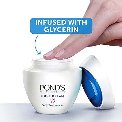 Image of POND'S Sandal Radiance Talcum Powder, Natural Sunscreen, 300 g & POND'S Moisturising Cold Cream, 102ml