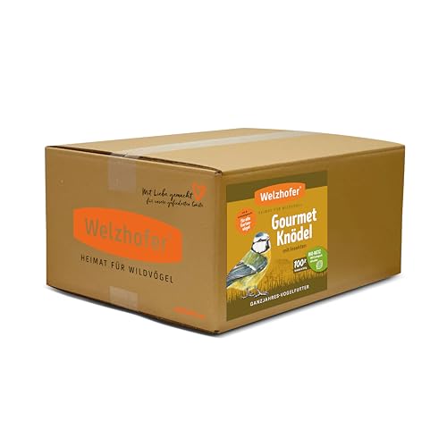 Welzhofer Gourmetknödel \"mit Insekten\" 100 Stück x 100g Meisenknödel im Bio-Netz, leckere Energiequelle für Garten- & Wildvögel, verdauungsfördernde Getreideflocken, praktische Kartonagenverpackung Welzhofer Gourmetknödel \"mit Insekten\" 100 Stück x 100g Meisenknödel im Bio-Netz, leckere Energiequelle für Garten- & Wildvögel, verdauungsfördernde Getreideflocken, praktische Kartonagenverpackung