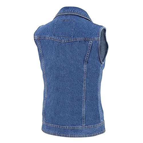 Image of Milwaukee Leather Women's Premium Denim Motorcycle Rider Vest | MDL