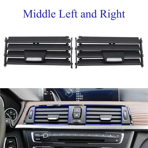 Przedni środkowy klimatyzator AC Vent Outlet Grille Slide Clip Zestaw naprawczy do BMW serii 1 2 3 4 F30 F31 F34 F20 F21 F22 F32 F33 przednia kratka powietrza (środkowa prawa strona) (zestaw 2 szt.)