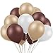 24 Pieces Cream Balloons Brown Balloon White Latex Balloon Jungle Party Balloon Decorations for Baby Shower First Birthday Jungle Safari Theme Party Decorations