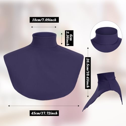 Image of Cutecrop Turtleneck Dickey Extra Large Fake Collar Detachable Dickey Collar Half Mock Turtleneck for Men Women