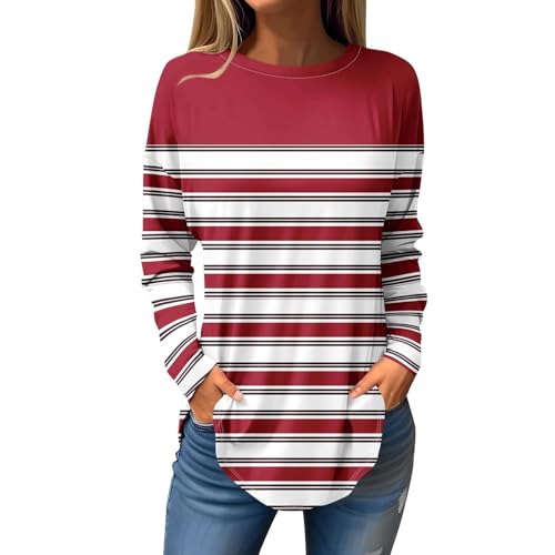 Blusa feminina com estampa de tamanho grande, manga comprida, gola redonda, casual, solta, outono 20
