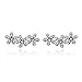 BAMOER New Arrival 925 Sterling Silver Antique Black Daisy Flowers Crawler Earrings for Women Teen Girls Thanksgiving Christmas Day Gifts (Daisy Flowers)