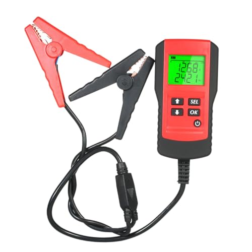 ORFOFE 車用バッテリー診断機 製耐久性強化 バックライト搭載 コンパクト軽量設計 範囲テスト対応 自動車電圧抵抗測定器