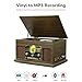 FEKTIK Bluetooth Record Player 10 in 1,FEKTIK 3-Speed Turntable for Vinyl with Speakers, LP to MP3 Converter, CD, Cassette Player, FM Radio, Wireless Streaming | Wooden