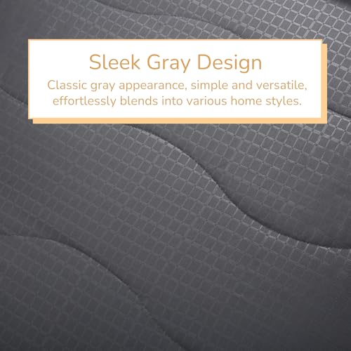 RALYSUN Electric Mattress Pad Twin Size 39"x75" for Home Use, Premium Brushed Fabric, 4 Heat Settings & 10 Hours Auto Off, Overheat Protection, Elastic Deep Pocket, Machine Washable, Gray — view 6