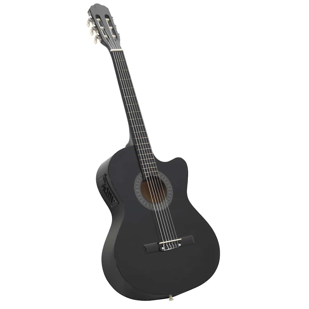 vidaXL Chitarra Classica Western con Equalizzatore e 6 Corde Chitarra Classica Strumenti Musicali Prodotti per Fare Musica Orchestra Nera
