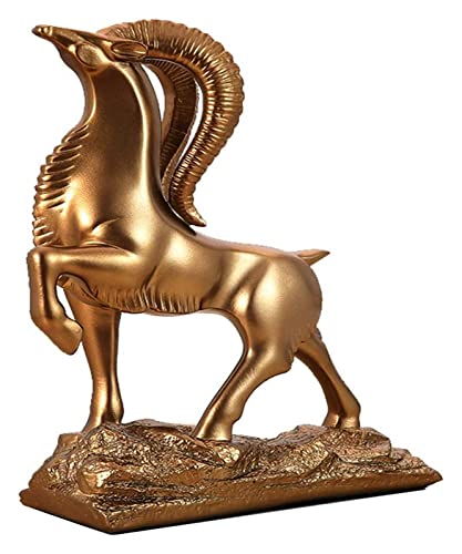 Sculpture Crafts Statue abstraite unique Sculpture Statues de moutons Figurines Décor, Moutons menés par la décoration de bureau d'ornement de résine, Cela...