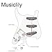 Musiclily 11 Hole SSS Prewired Loaded Pickguard with Alnico 5 Single Coil Pickups Set for Strat ST Style Electric Guitar, 3Ply Black