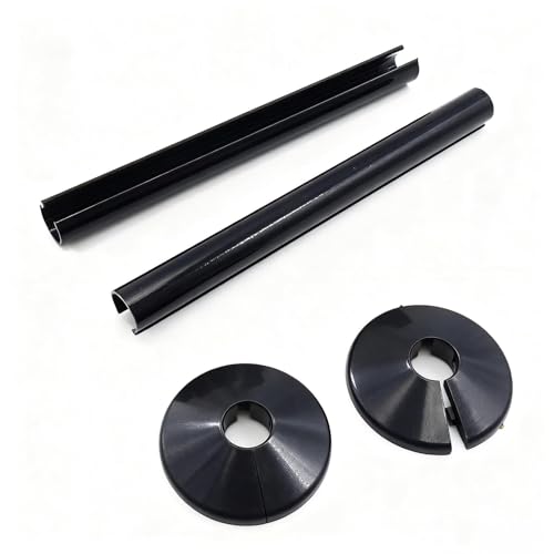 2 Pack Radiator Pipe Covers 15mm x 200mm Construction Central Heating Clip On Covers for Home Finishing Easy to Install and Pipe