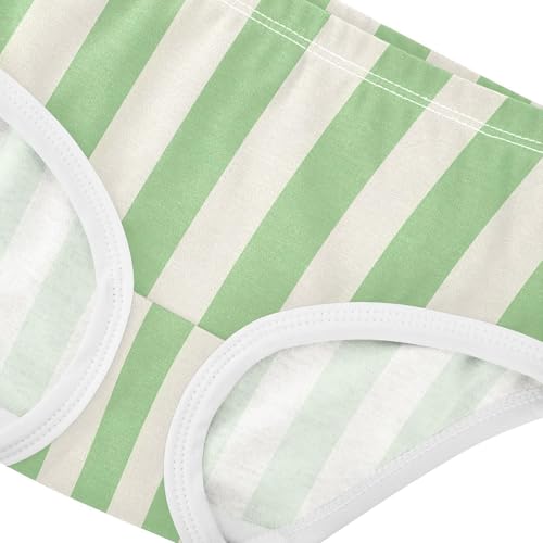Green White Stripe Toddler Girls's Underwear 2T 23009064