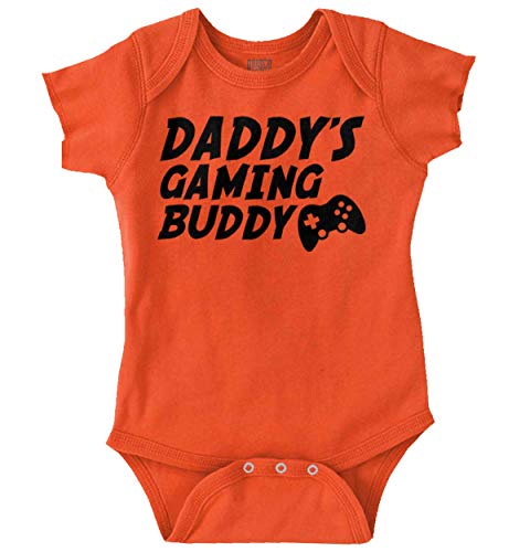 Image of Brisco Brands Cute Daddy's Gaming Buddy Gamer Dad Baby Romper Boys or Girls