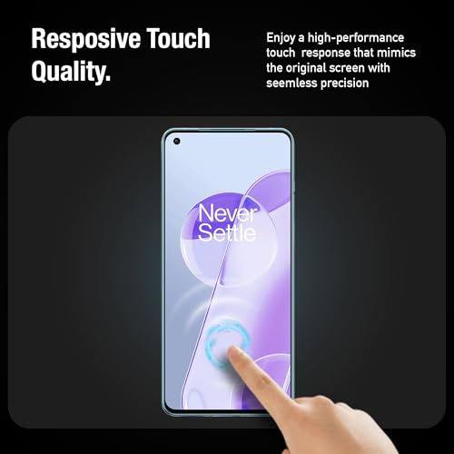 Image of Supershieldz NeoGuard HD+ Tempered Glass Screen Protector Guard for OnePlus 9rt 5G, 9H Hardness, Edge-to-Edge, Military Grade Protection, Easy Installation Kit