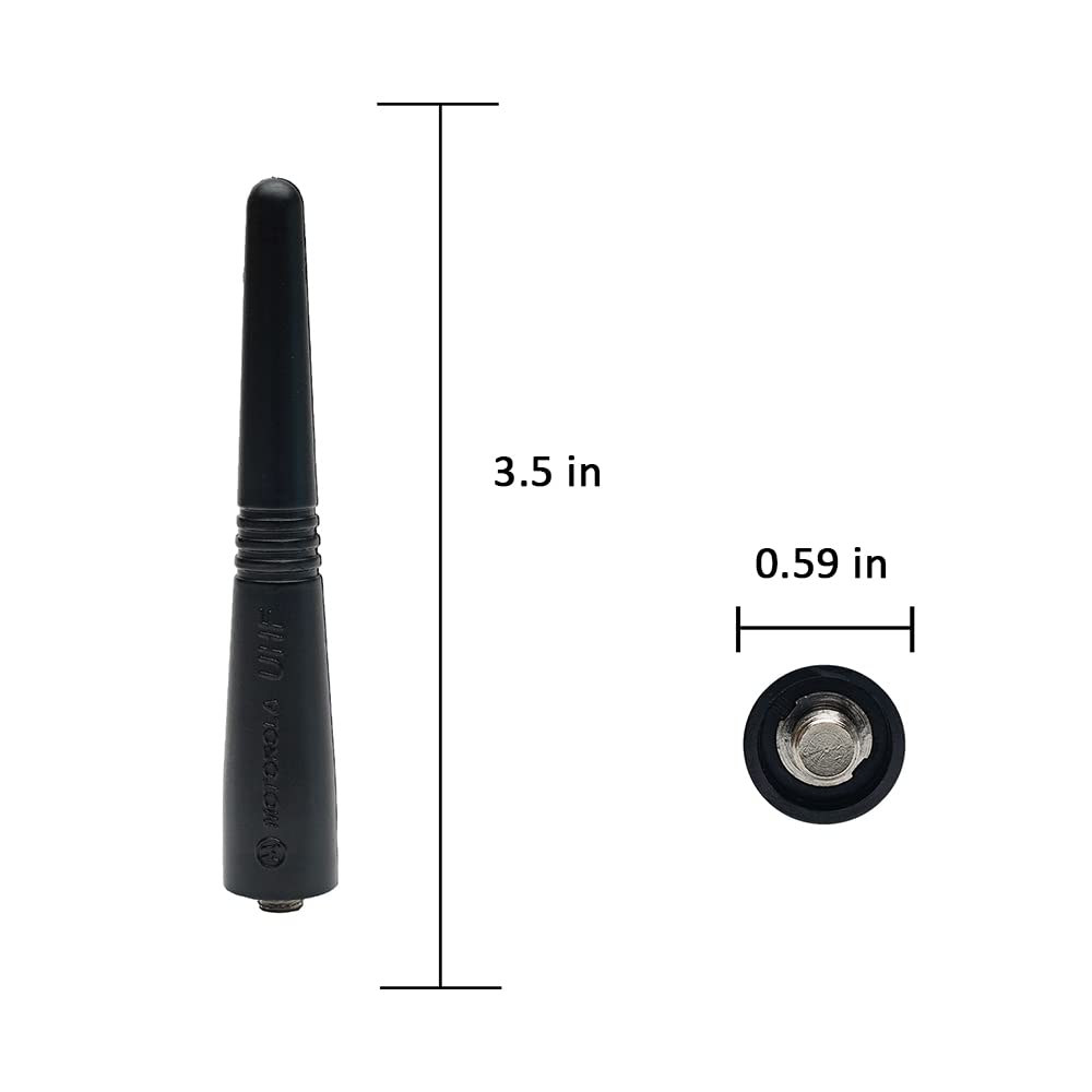 Antenna UHF Stubby Short Antenna compatibile per Motorola HT750 HT1250 HT1550 CP200D CP200 PR400 EX500 EX600 CP040 Confezione da 10