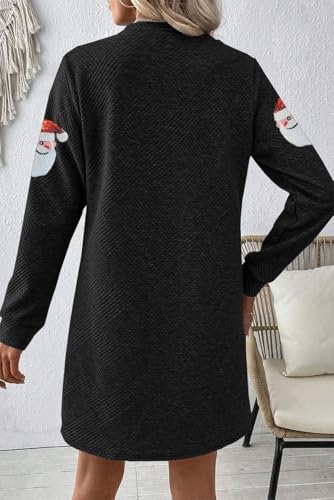 Image of OCSTRADE Womens Sweatshirt Dresses Crewneck Long Sleeve Textured Shift Dresses Trendy Girls 2025 Fall Pullover Tops