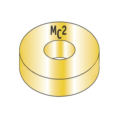1/4" Flat Washers Medium Carbon Steel Extra Heavy SAE Zinc-Yellow Made in USA (Quantity: 100 pcs) Outside Diameter 5/8 inch (0.625) and Thickness 0.09-0.11 inches