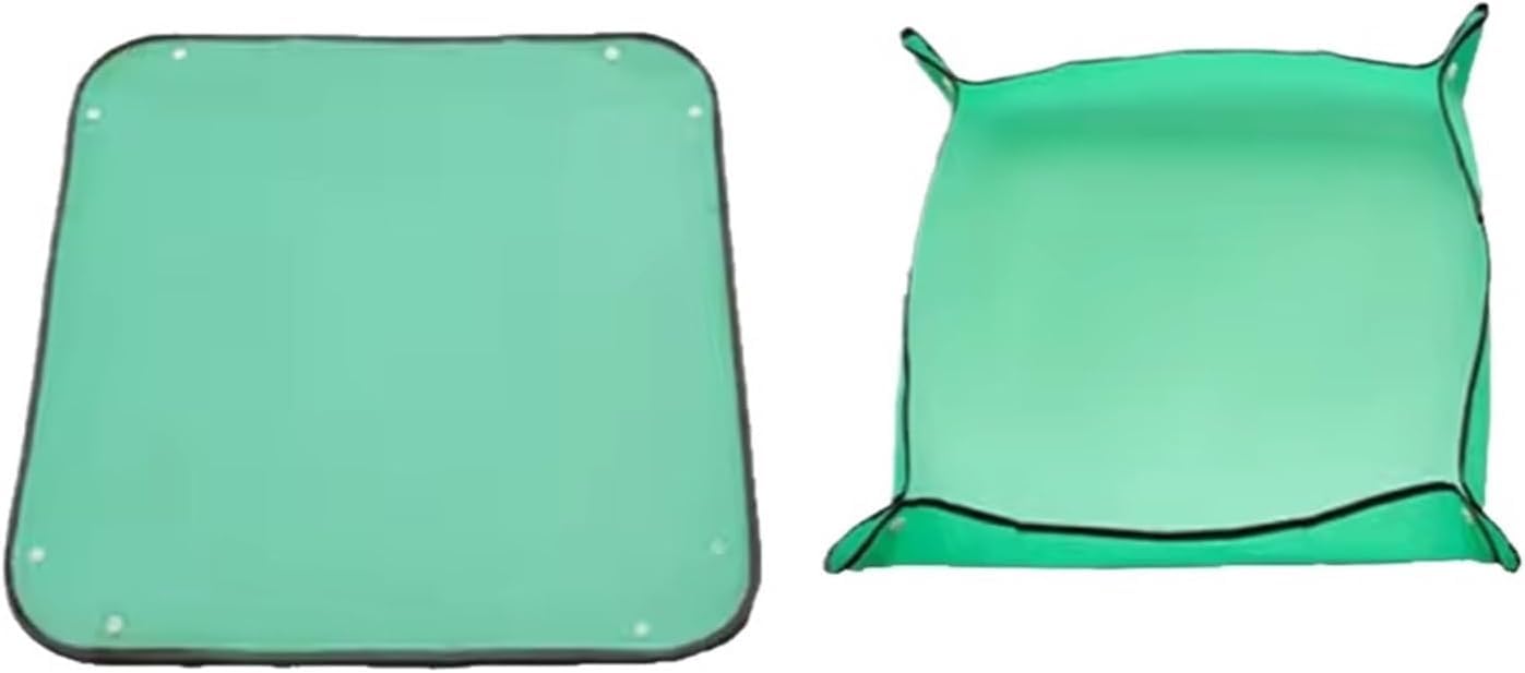 ESESE Foldable Plant Repotting Mat Garden Potting Pad Tray, Gardening PE Transplanting Waterproof Square Plants Washable Thicken Accessories For Indoor(66cmX66cm)