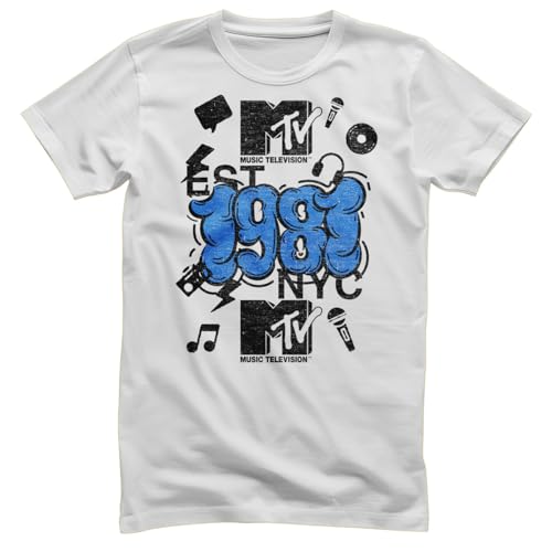 T-Shirt MTV NYC 1981 Hommes sous Licence Officielle