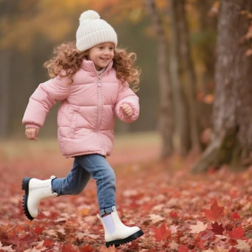 Girls Ankle Boots Fall Winter Combat Boots Non-Slip Short Booties Side Zipper Ankle Booties Toddler Little Big Kid2