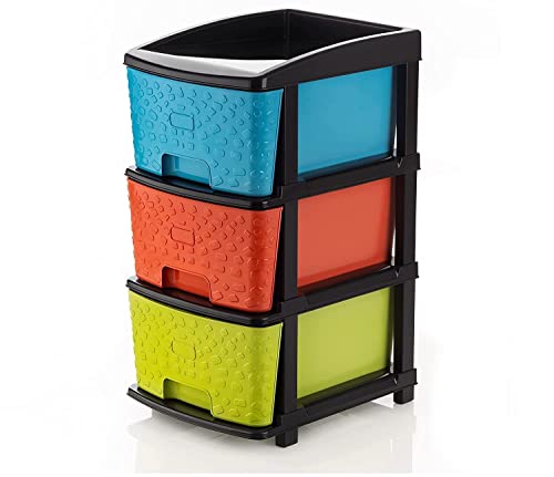 Image of Sweese 3 XL Multipurpose Drawer Plastic Modular Chest Storage Organizer Home, Office, Parlor, School, Doctors, Home and Kids 3XL (Multicolor)
