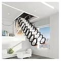 Heavy-Duty Retractable Attic Loft Ladder, Folding & Pull-Down Staircase, 9.84ft Folding Stairs, Ideal for Garage Attics, Roof Storage Rooms and Sunrooms(Automatic,70 * 120cm*H300CM)