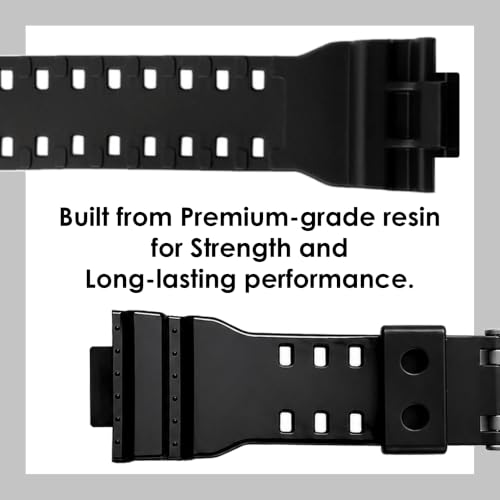 Image of DBLACK ''CDS3'' 16MM Resin Watch Strap / / Best Replacement, Compatible Strap with CASI0 Gshock GD-120, GA-100, GA-110, GA-100C & Other Model Watches
