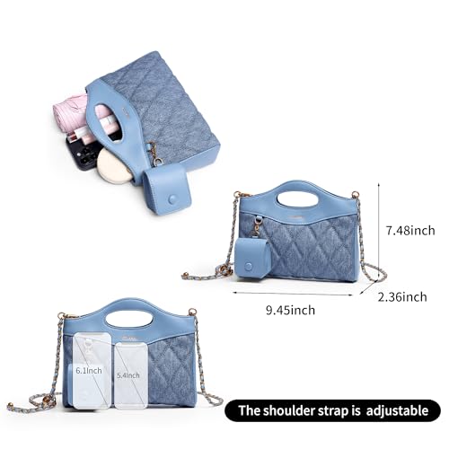 Small Quilted Crossbody Bags for Women with Gold Chain Strap Crossbody Lozenge Clutch Evening Purse4