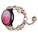 TiMOVO Correa de Reloj con Cuentas, Banda Compatible Galaxy Watch Active 2/Active/Watch 4/ Watch 3 41mm R840 Watch 42mm Pulsera Mujer Muñeca 145 a 190mm Ágata Luminosa Nocturna para Chicas, Oro Rosa