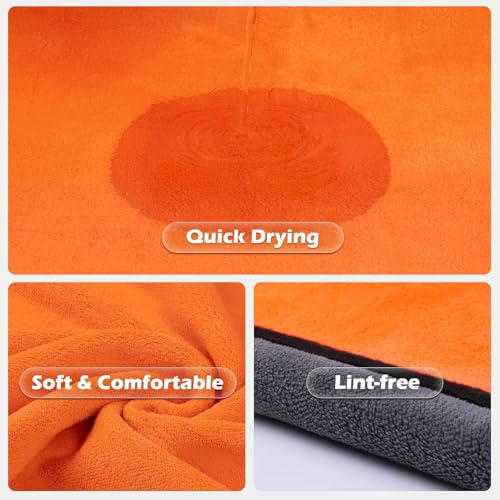 Image of D&C PAWS Ultra Absorbent Microfiber Dog Towels for Drying Dogs & Cats | Quick Dry Pet Bath Blanket, Soft & Fast Drying Grooming Towels for All Breeds (40x30cm -Multicolor, XS-Pack of 1 Pc)