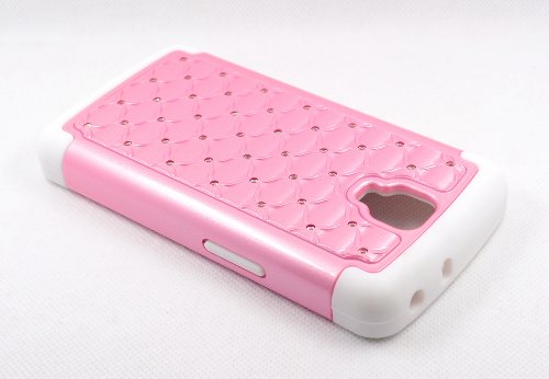 Thousand Eight(Tm) For Lg Volt Ls740 Diamond Studded Silicone Rubber Skin Hard Case + [Free Lcd Screen Protector Shield(Ultra Clear)+Touch Screen Stylus] (Diamond Light Pink) #TOP2