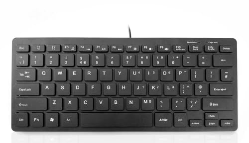 Image of Accuratus 395 V2 - USB Super Slim Mini Keyboard made Using 100% Recycled Plastics - Black