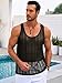 Runcati Mens Sleeveless Tank Tops Knitted Crochet See Through Hollow Out T-Shirts Muscle Summer Beach Hippie Shirts Black