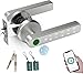 TEKXDD Cerradura Inteligente - 6 en 1 Cerradura Electronica,Tuya App, IC Card, NFC, Huellas Dactilares, Contraseña Digital, Llave Mecánica,Biometric Smart Door Lock for...