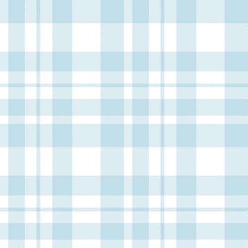 VEELIKE Light Blue Plaid Peel and Stick Wallpaper Blue and White Gingham Buffalo Check Contact Paper for Cabinets Shelves Drawer 17.7''x118'' Self Adhesive Removable Wall Covering for Bedroom Bathroom