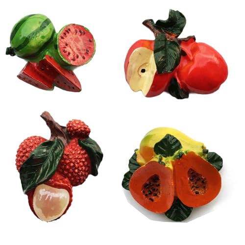 PINGSHI Boutique UK 4 o 9 Uds. Pegatinas magnéticas de Pan de Fruta Artificial, imanes de Nevera Gourmet, Tablero de Mensajes, imanes para decoración de Nevera y Cocina Imanes