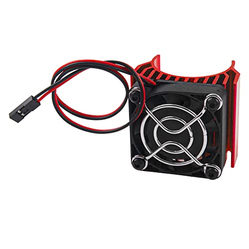 Vgoohobby Aluminum Alloy Rc Motor Heatsink With 5V Cooling Fan For 550 540 Size Electric Motor Heatsink Compatible With Traxxas Tamiya Redcat Hpi Wltoys Hsp Losi Rc 1/10 Car Truck Crawler (Red) #TOP1