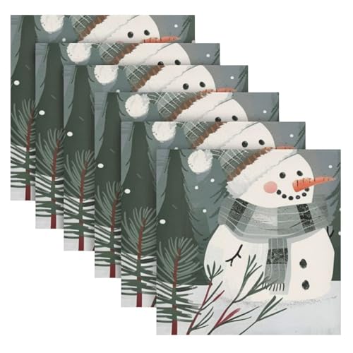 Servilletas de Tela Navidad Multicolor 20x20 pulgadas Pack 6 miniatura 2