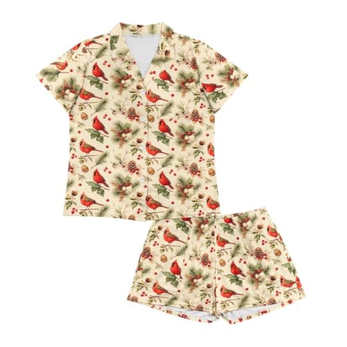Image of Women's Short Sleeve Sleepwear Pajamas Nightwear with Pockets