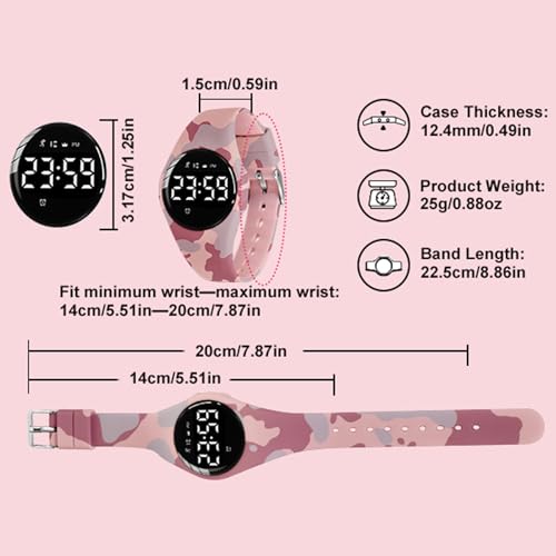 Image of Kids Digital Watch for Boys Girls Sports Fitness Tracker Waterproof | Pedometer, Vibration Alarm, Ages 5-15, No App Needed, Kids Sports Watch