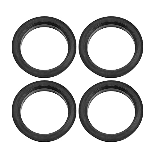 sourcing map 4Pcs 73,1mm a 57,1mm círculo Centrico Plástico de Eje de Llanta de Rueda de Coche Anillos de Centrales, Negro