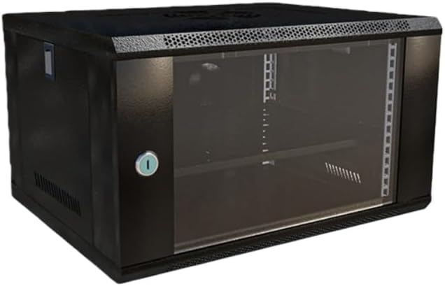 Server Rack Main Unit, Network Rack, Router Storage, Hub Storage Box, Network, Security Lock Included, Easy Assembly (Luxury 6U)