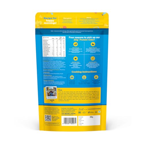 Image of Yogabar Super High Protein Oats Combo| 20g Protein | Choco Almond Oatmeal | Whey and Probiotics | High Absorption | High Fiber Oats for Weight | Dark Chocolate Oats Breakfast Cereal, 1.2 Kg